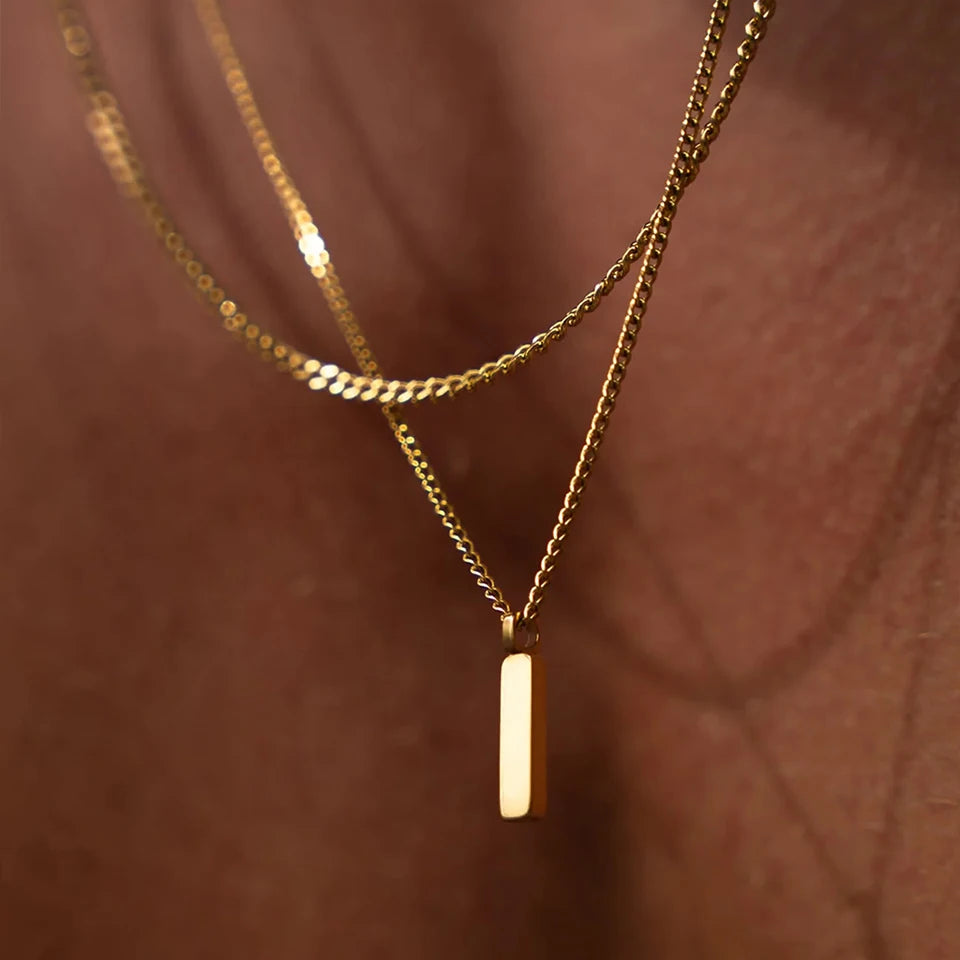 Golden Pendant Chain Necklace