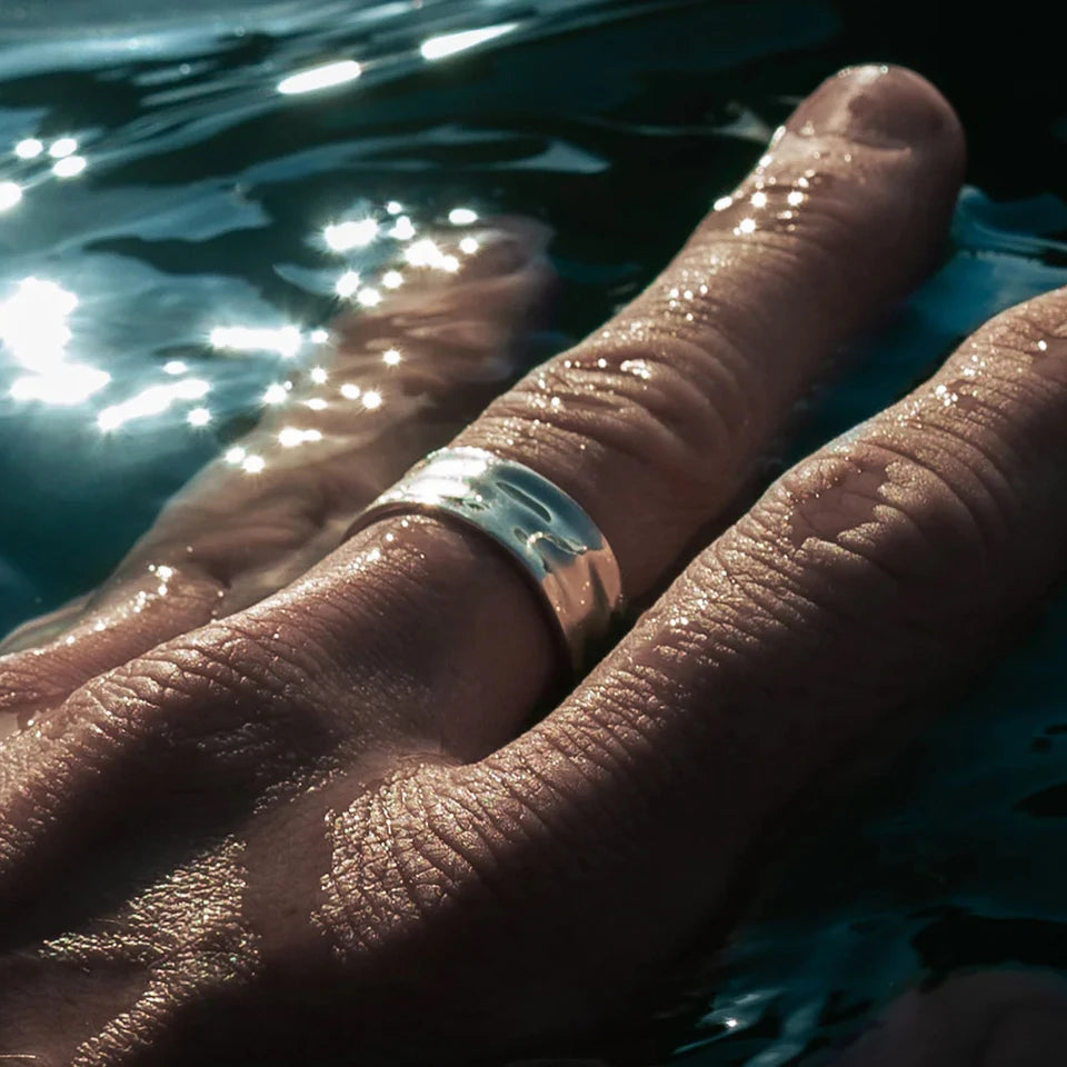 Gold-Plated Wide Ring